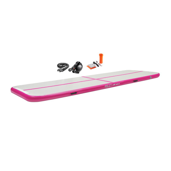 Купить  4FIZJO Air Track Mat 600 x 100 x 15 см  white-pink в Киеве - фото №1
